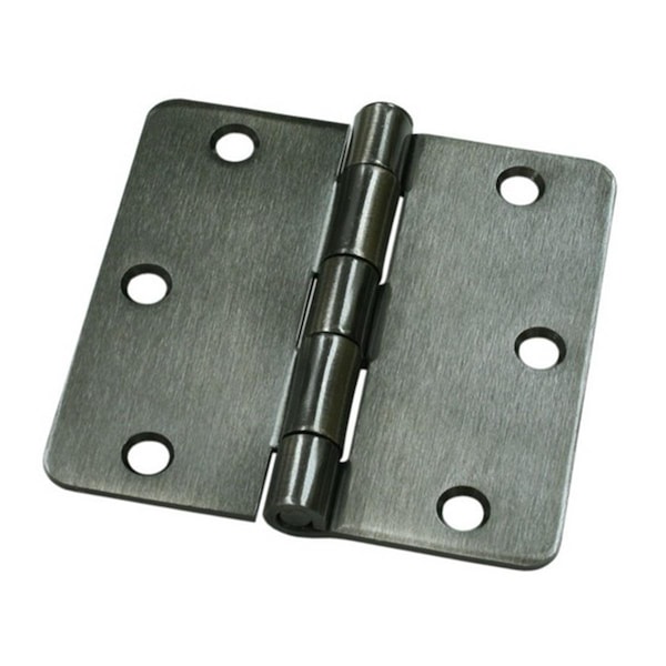 Patioplus 3.5 x 3.5 x 0.25 in. Radius Residential Hinge Thickness- Antique Nickel - Steel, 2PK PA3239956 - main